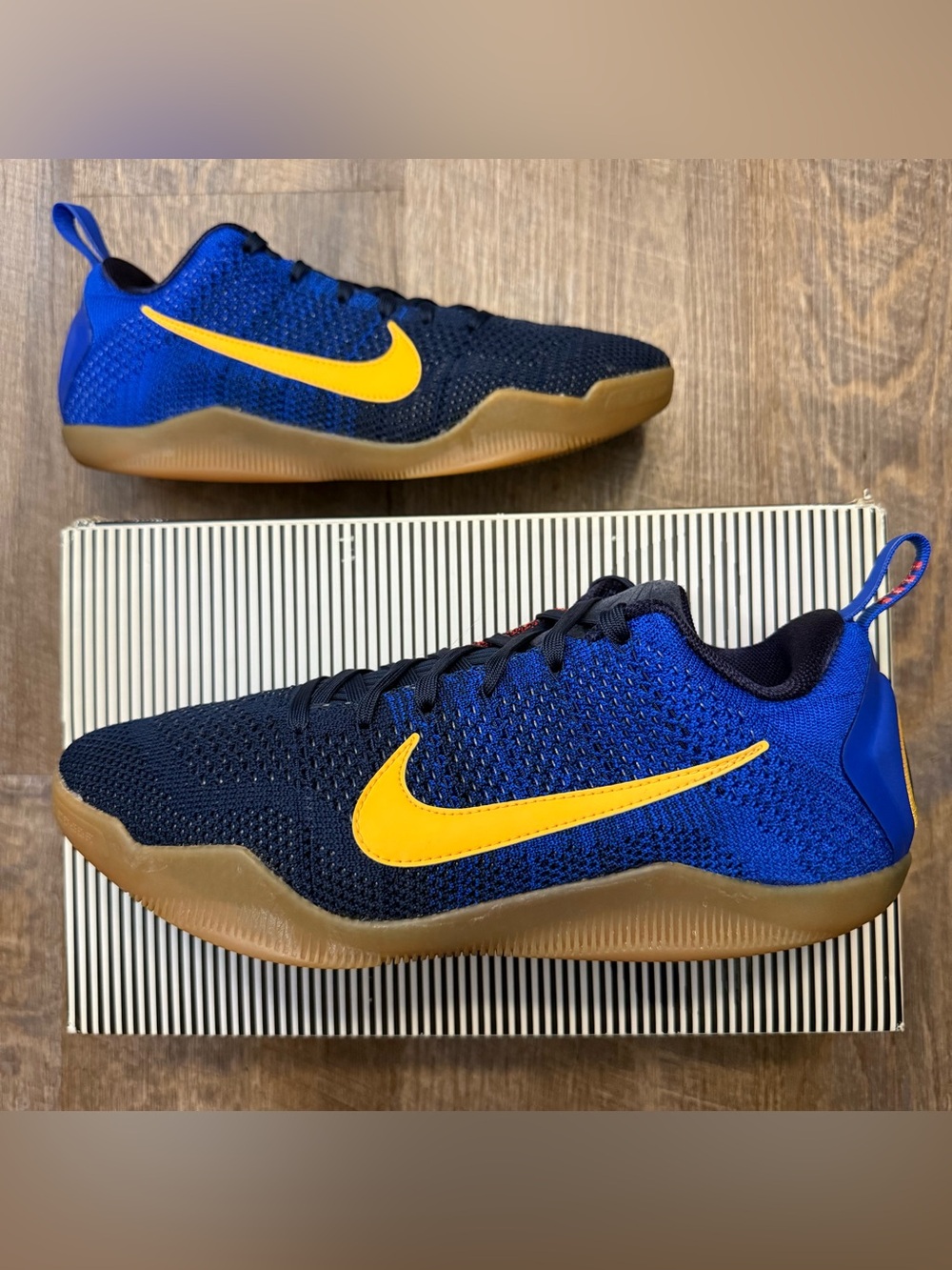 Nike Kobe 11 XI Elite Low FCB Mambacurial Barcelona Blue Yellow Red